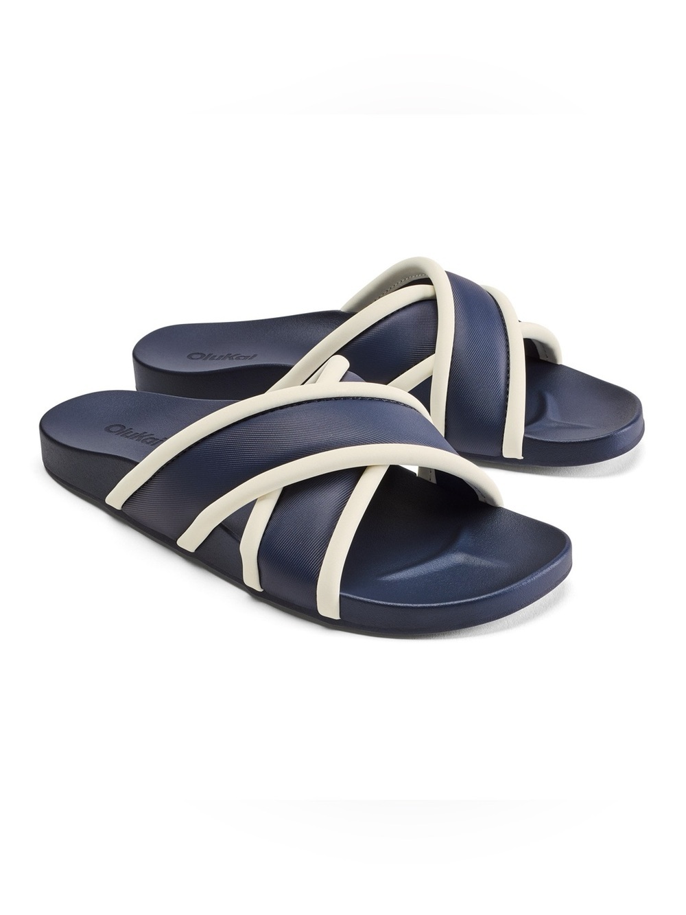 OluKai Ani Crisscross Straps Womens Sandals Slides Size 10 White Sand/White Sand - Picture 2 of 13